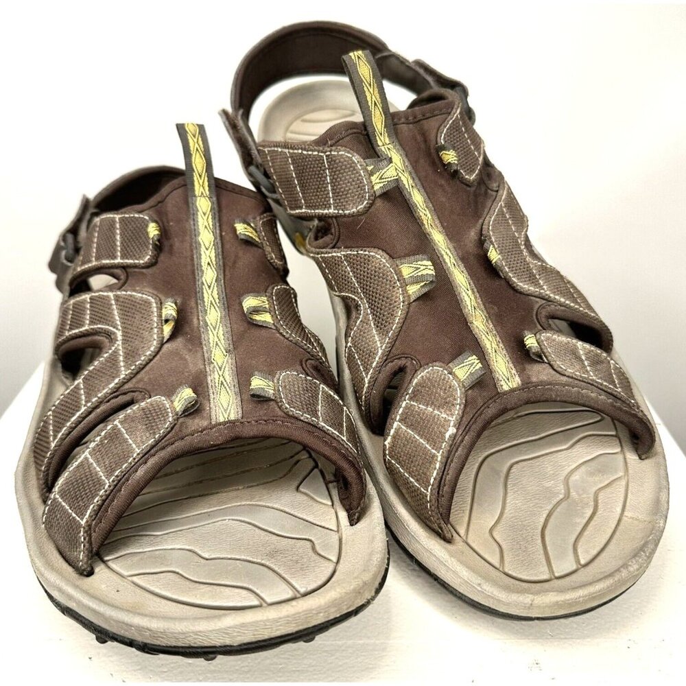 FJ Footjoy Mens Golf Sandals Greenjoy 45697 Soft Spike Adjustable Brown Size 12M